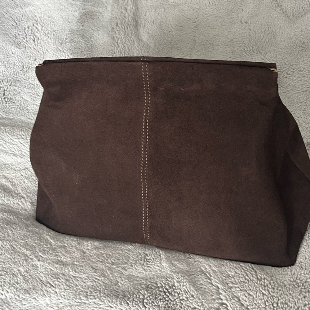 Flattered ClayBrown Suede Clutch